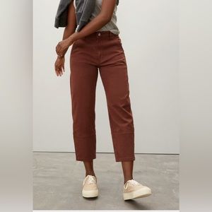 Everlane The Utility Barrel Pant in color Rosewood EUC